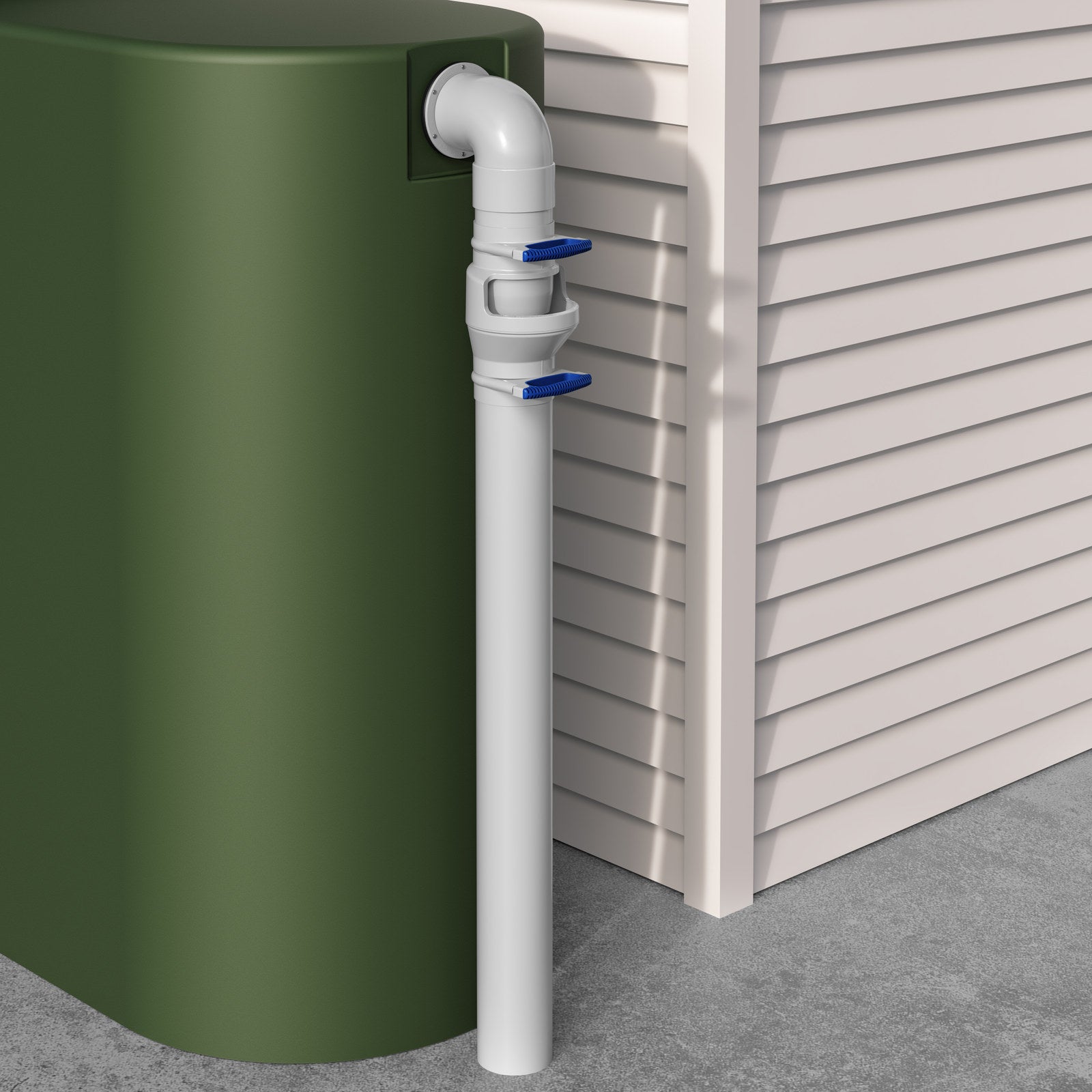 Rain Harvesting Air Gap 90mm - White UPVC Tank Backflow Protection
