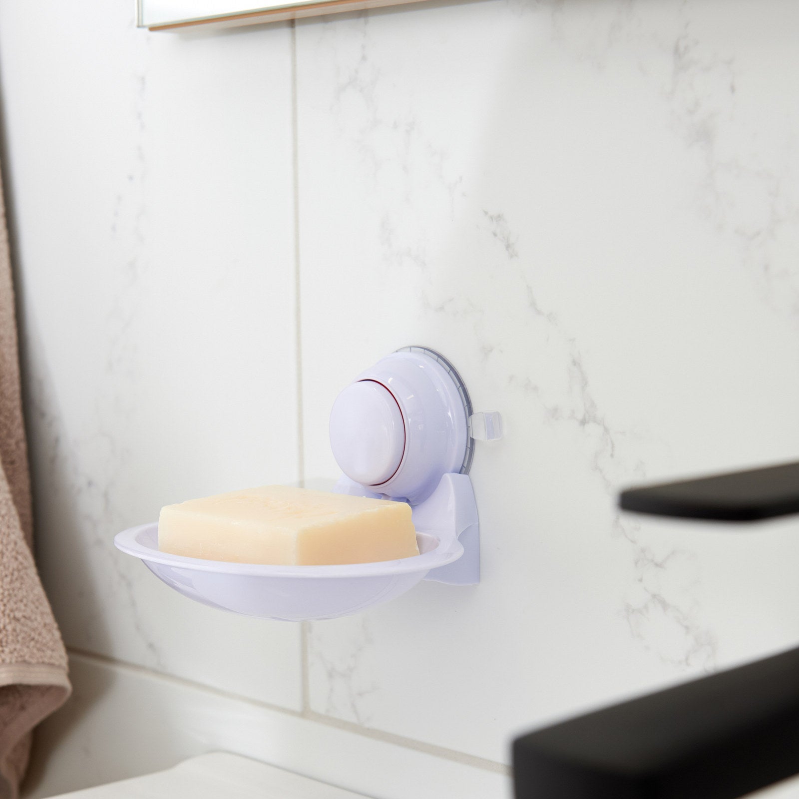 Naleon Super Suction Chrome Soap Dish 140mm ABS Wall Mount