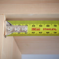 Stanley 8m Tape Measure, Lockable Blade, mm Graduations, ABS Case, Belt Clip, Yellow