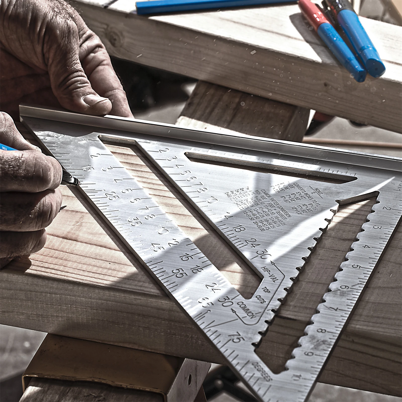 Empire 180mm Aluminium Rafter Square, Heavy Duty Magnum, Metric Marking Tool