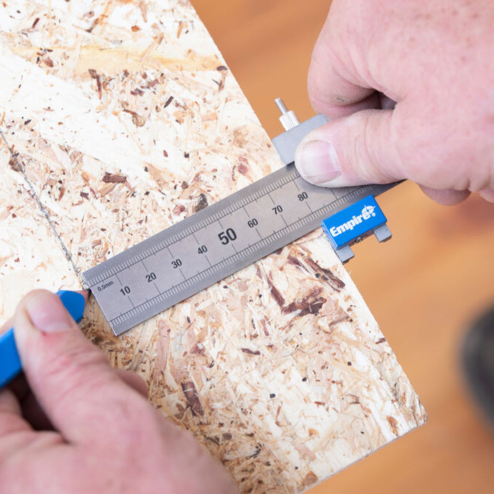 Empire Stainless Steel Ruler Stop, Adjustable for Rules 150mm to 1000mm