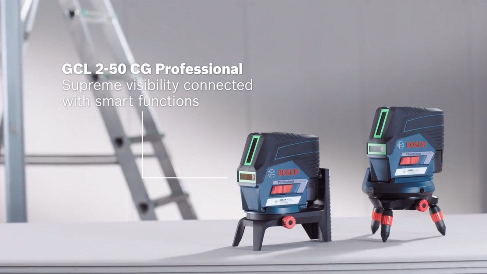 Bosch Professional GCL 2-50 CG 50m Green Beam Laser with Bluetooth, LED Display, Indoor & Outdoor 0601066H80