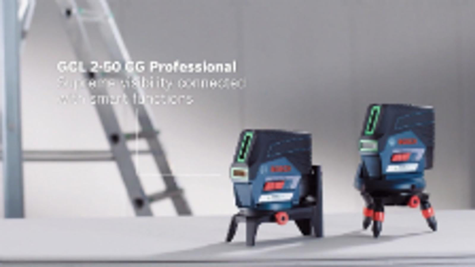 Bosch Professional GCL 2-50 CG 50m Green Beam Laser with Bluetooth, LED Display, Indoor & Outdoor 0601066H80