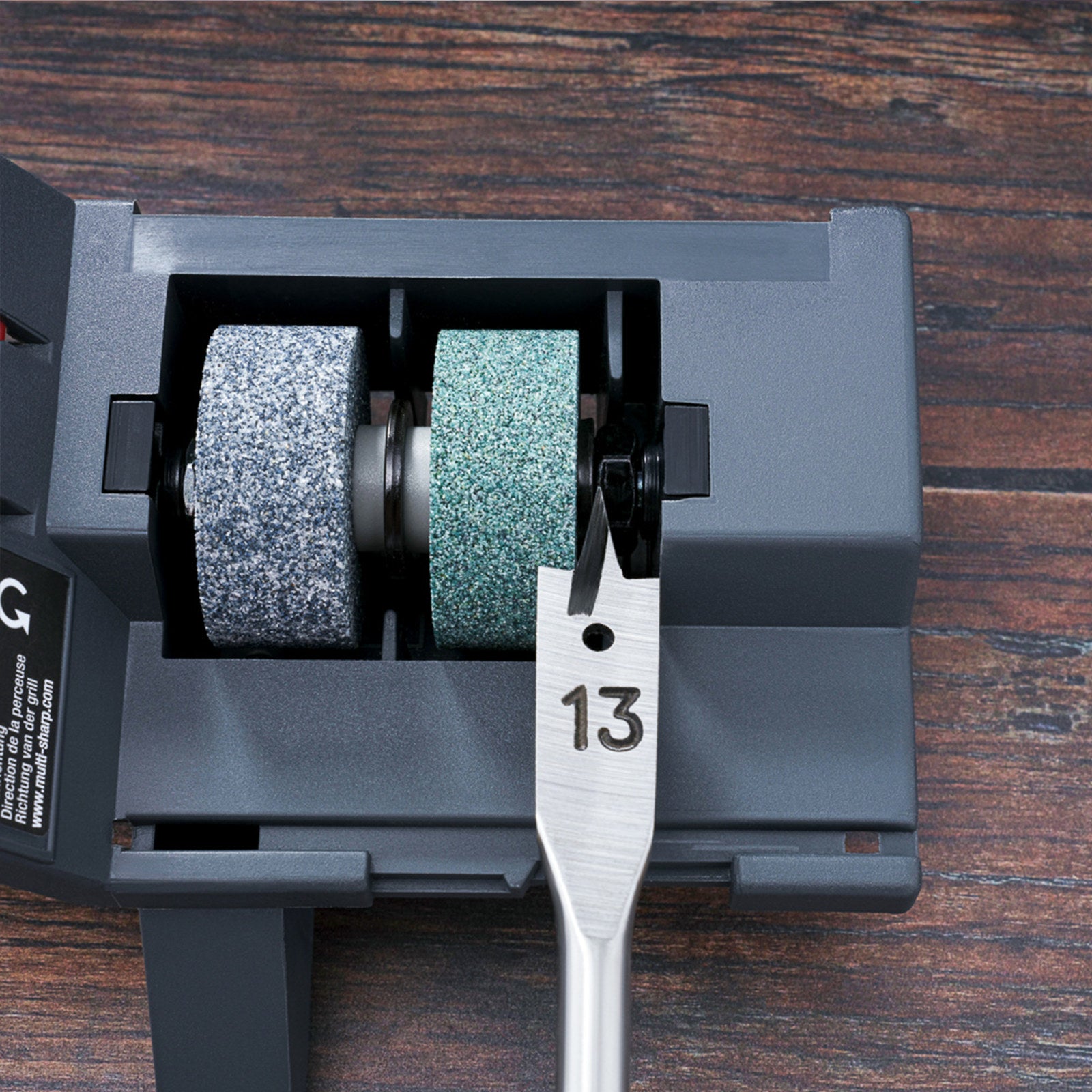 Multi-Sharp Drill Bit Sharpener, 3-13mm, Aluminium Oxide and Silicon Carbide Wheels