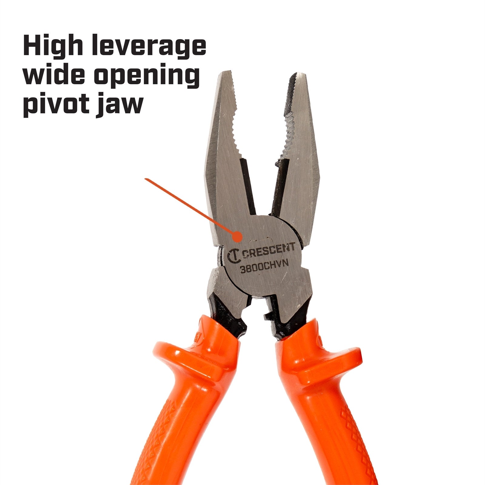 Crescent 200mm Insulated Universal Pliers - Forged Alloy Steel, Built-In Cutter