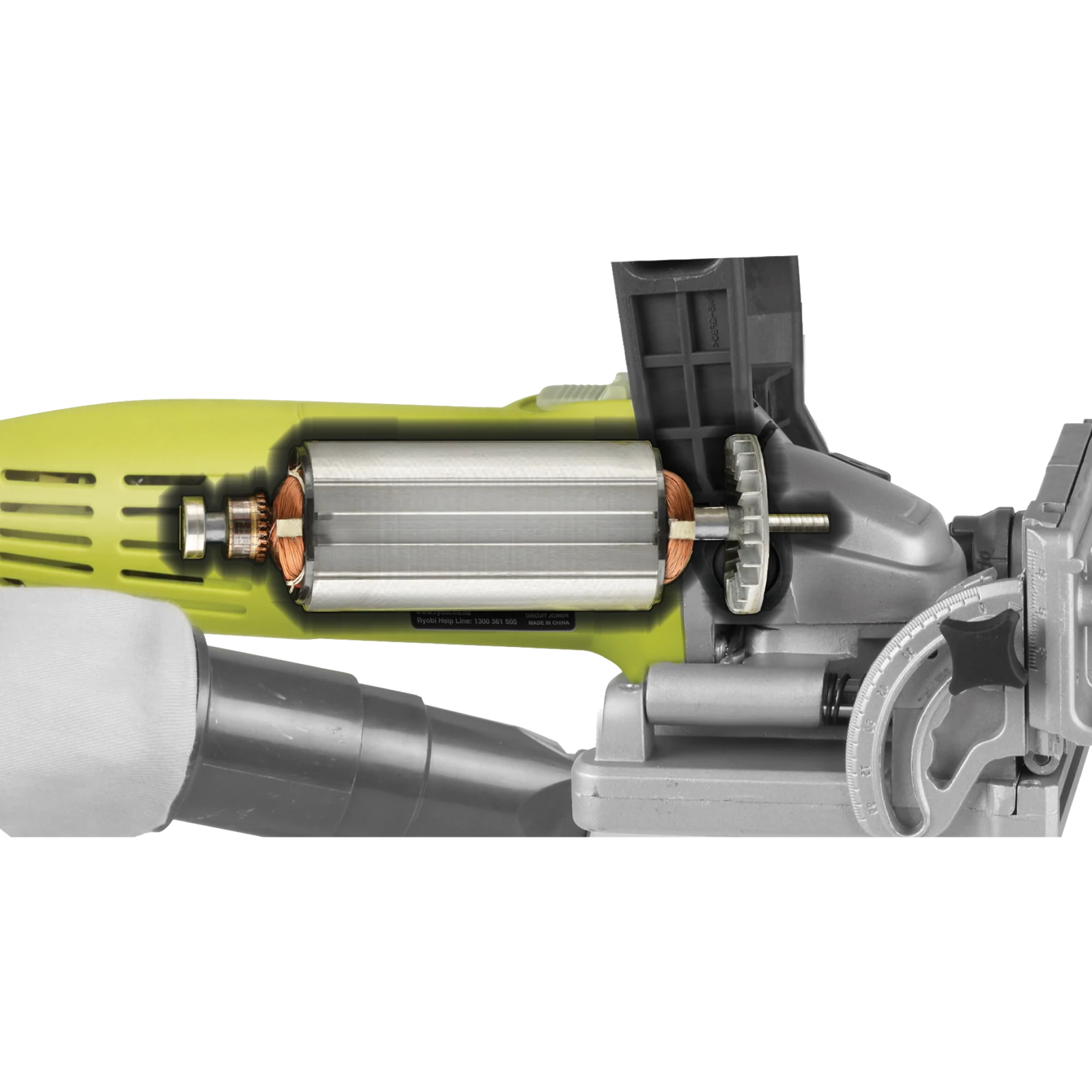Ryobi 600W Corded Biscuit Joiner, Adjustable Fence, EBJ900RG