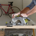 Ryobi 18V ONE+ 165mm Cordless Circular Saw, Skin Only, Hypergreen R18CS-0