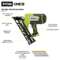 Ryobi 18V ONE+ 15GA DA Cordless Brad Nailer, Strip, Tool Only R18NL15-0