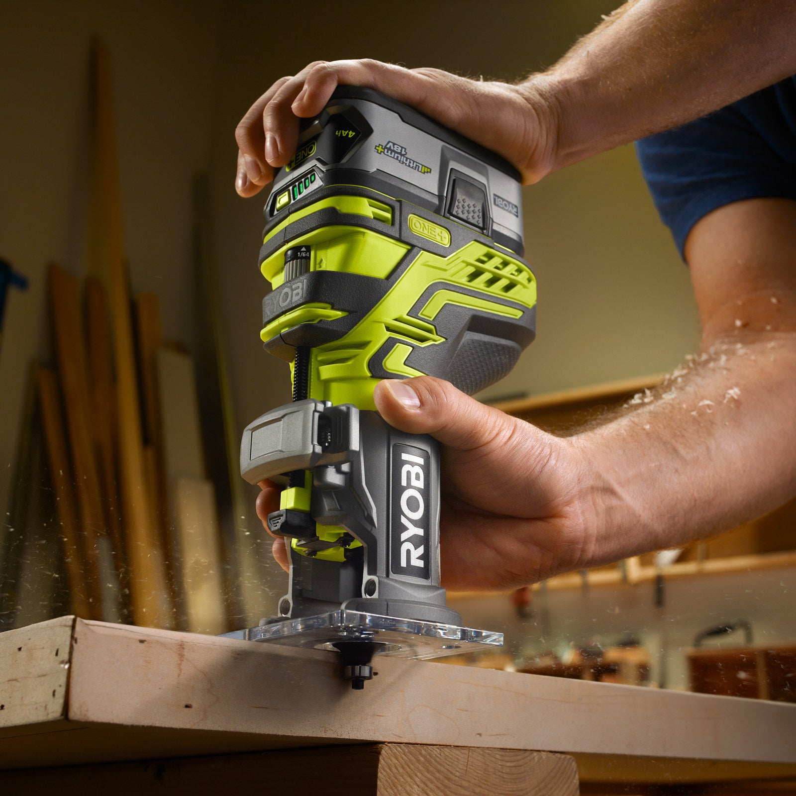 Ryobi 18V ONE+ Trim Router R18TR2-0 Cordless Skin Only, 29000RPM