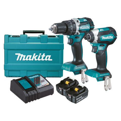 Makita 18V LXT Brushless 2 Piece Combo Kit DLX2180MX, Drill & Impact Driver, 2 x 4.0Ah, Case