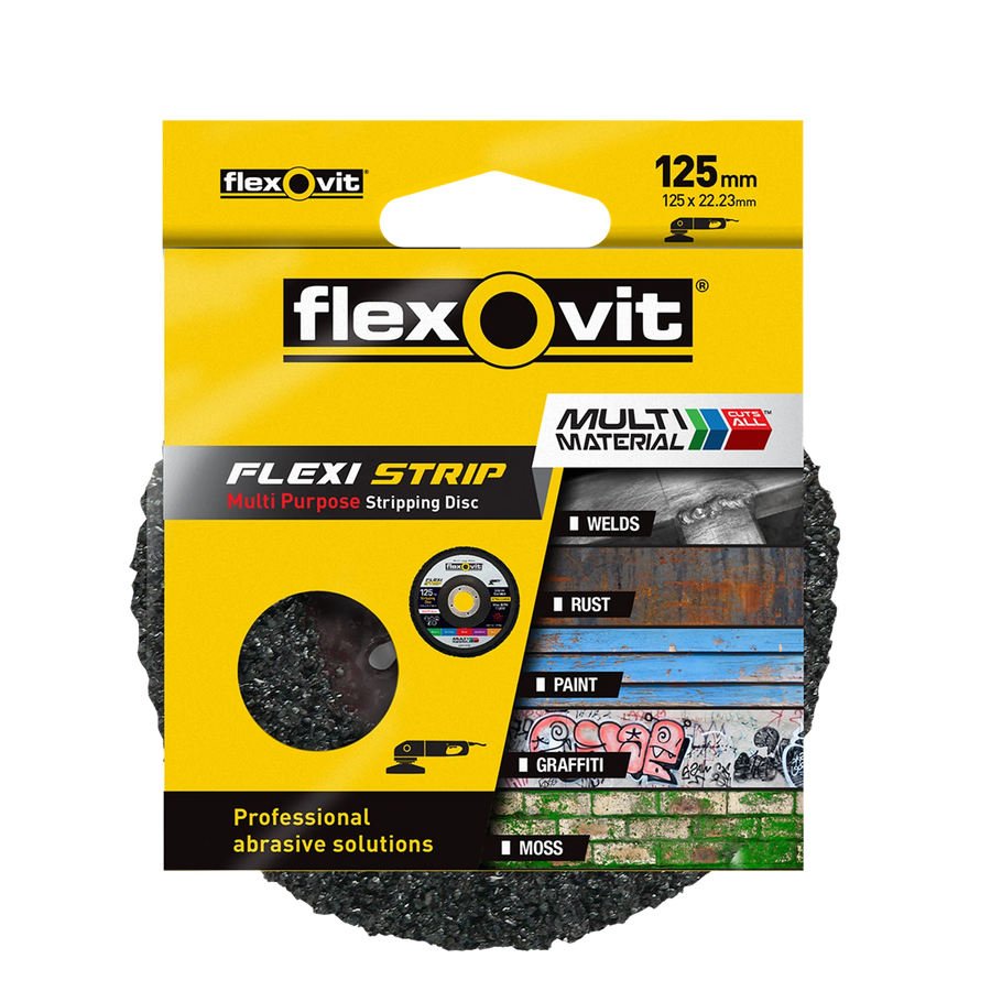 Flexovit 125mm Multi Purpose Flexi Strip Stripping Disc - Paint and Rust Removal