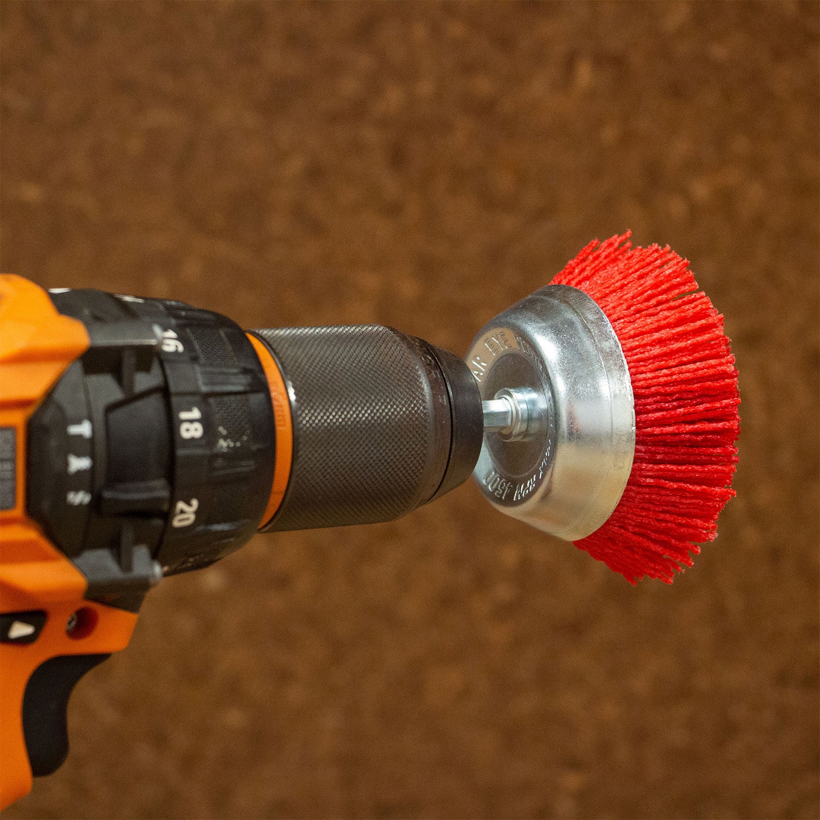 Josco 75mm Red Abrasive Nylon Cup Brush for Angle Grinders