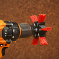 Josco 100mm Red Abrasive Nylon Fan Brush for Angle Grinders