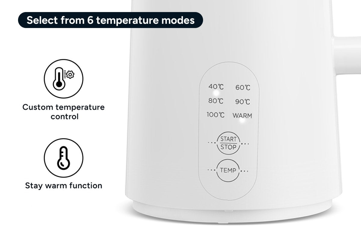 Kogan 1.5L Double Wall Kettle with Temperature Control - SuperSaverAU - view 3