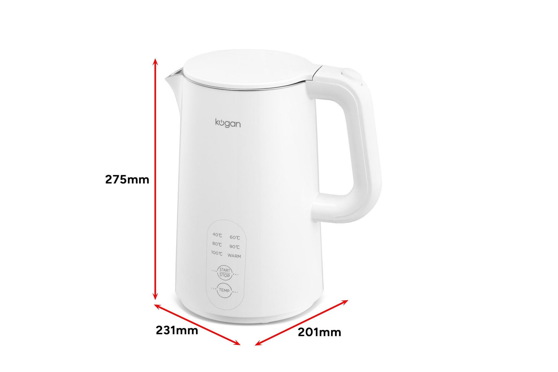 Kogan 1.5L Double Wall Kettle with Temperature Control - SuperSaverAU - view 11