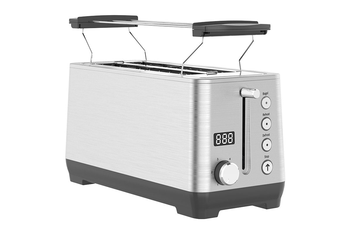 Kogan 4 Slice Long Slot Stainless Steel Toaster