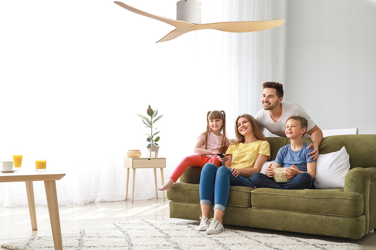 Kogan 132cm DC Motor Ceiling Fan with Remote (Oak)