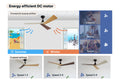 Kogan 132cm DC Motor Ceiling Fan with Remote (Oak/Walnut/Beige)