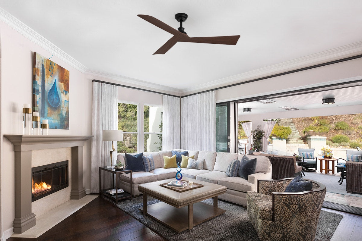 Kogan 132cm DC Motor Ceiling Fan with Remote (Walnut)