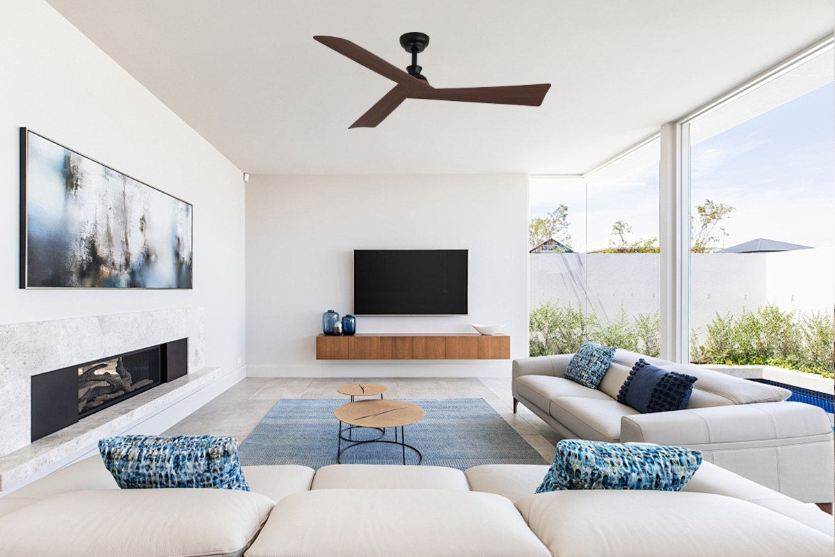 Kogan 132cm DC Motor Ceiling Fan with Remote (Walnut)