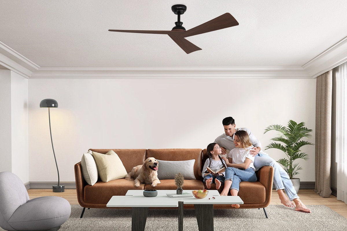 Kogan 132cm DC Motor Ceiling Fan with Remote (Walnut)