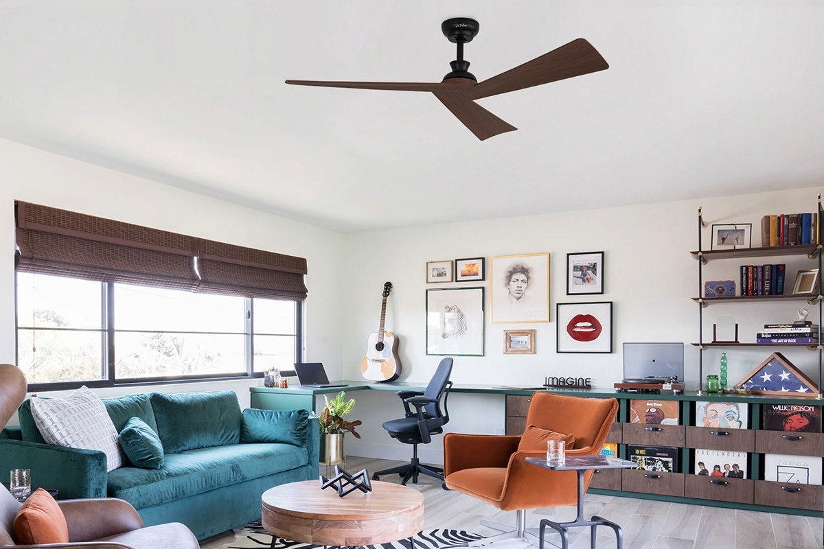 Kogan 132cm DC Motor Ceiling Fan with Remote (Walnut)