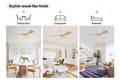 Kogan 132cm DC Motor Ceiling Fan with Remote (Oak)