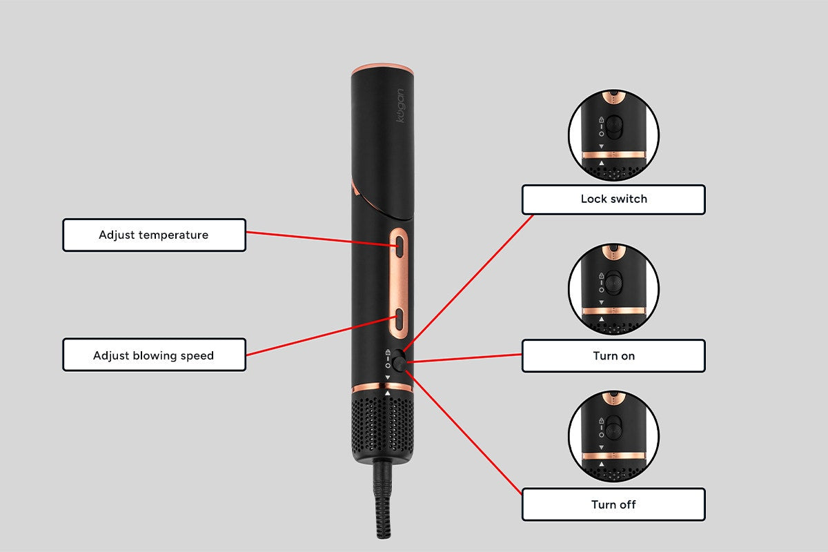 Kogan SalonPro 7-in-1 Hair Styler (Black)