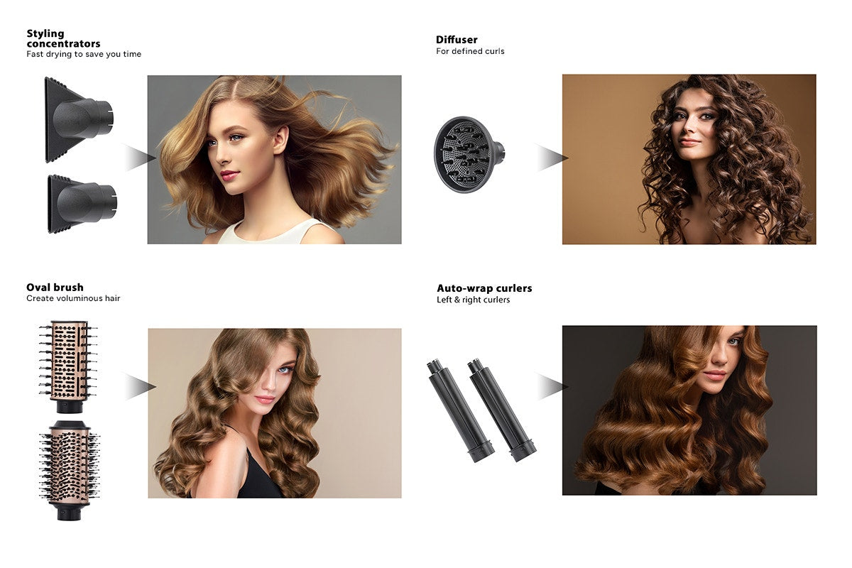 Kogan SalonPro 7-in-1 Hair Styler (Black)
