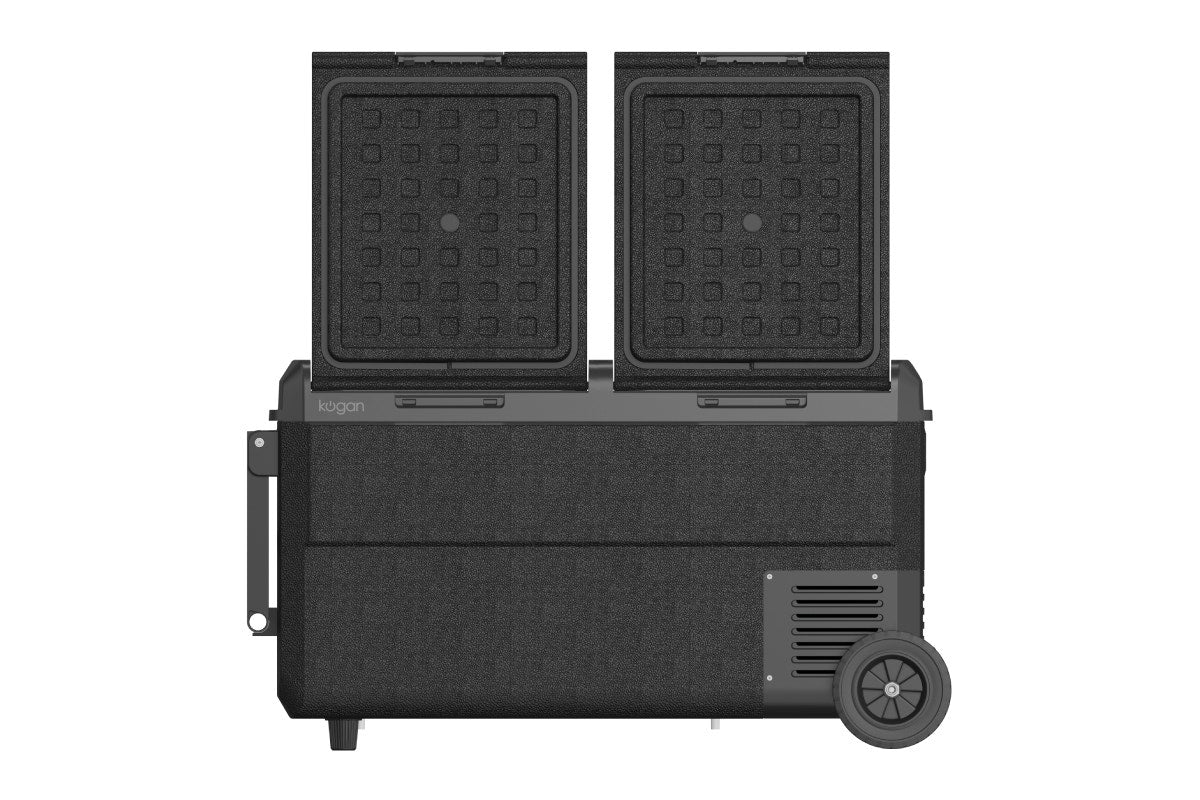 Kogan 75L Dual Zone Portable Fridge Freezer with Wheels