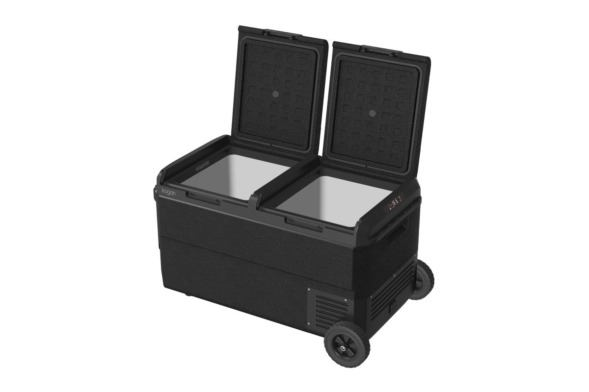 Kogan 75L Dual Zone Portable Fridge Freezer with Wheels