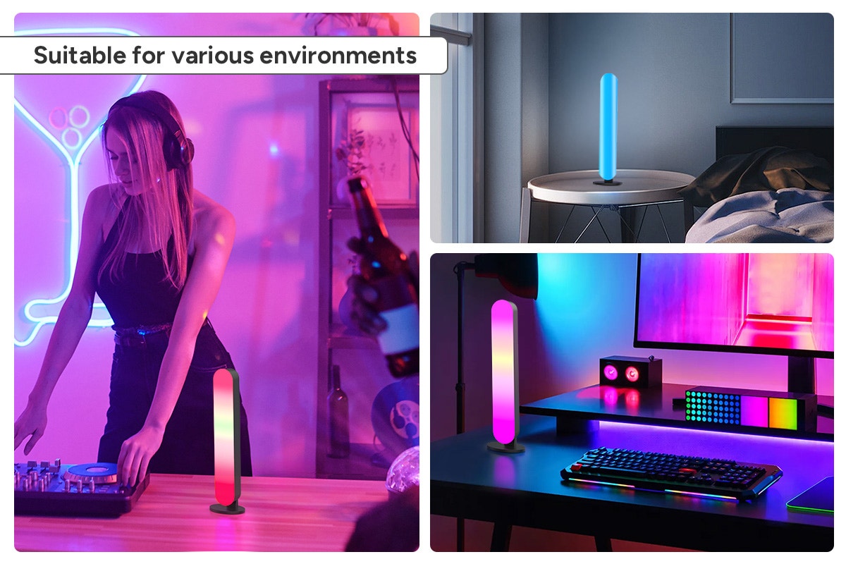 Kogan SmarterHome™ RGBIC Smart LED Ambient Bar Light (2 Pack)