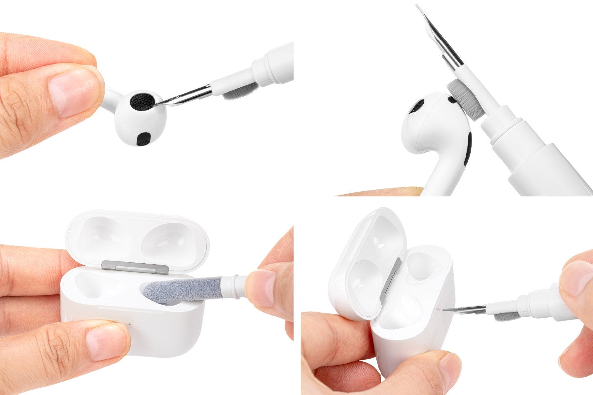 Kogan 3-in-1 Cleaning Kit for Airpods and Bluetooth Earphones Earbuds
