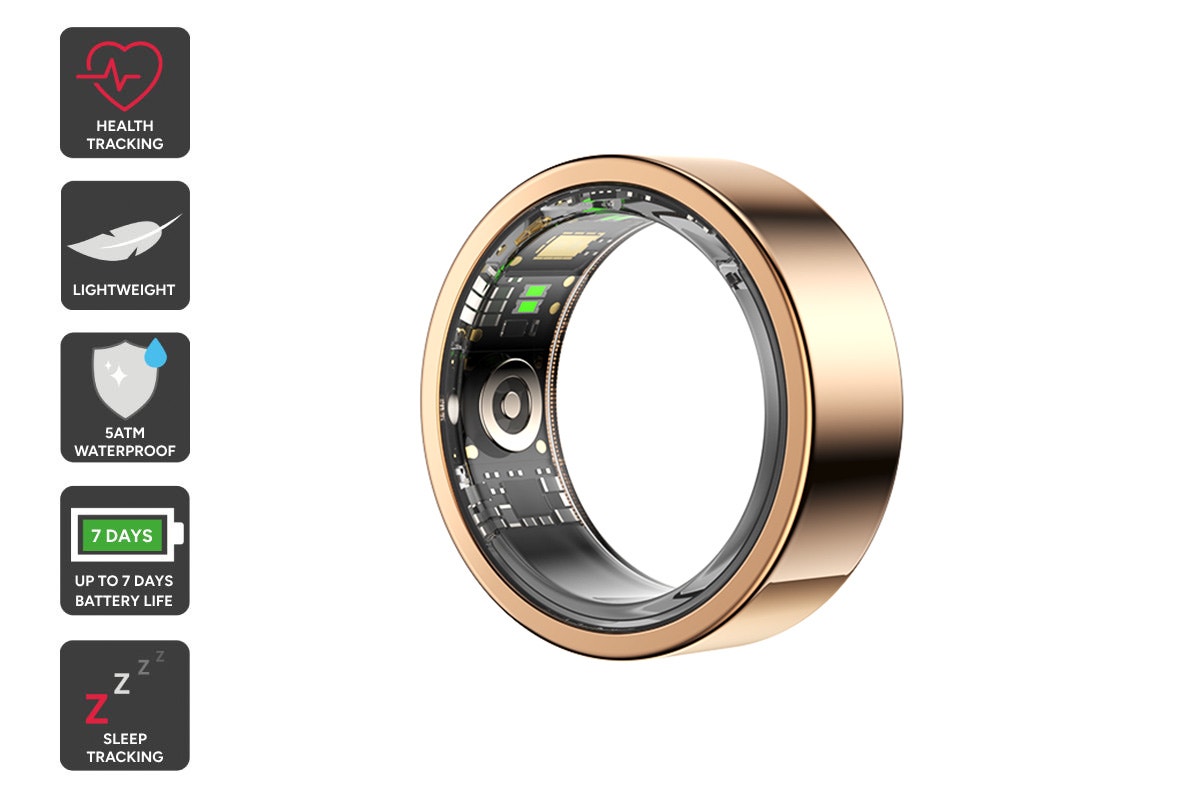 Kogan Aura Smart Ring (Rose Gold; Size 7)