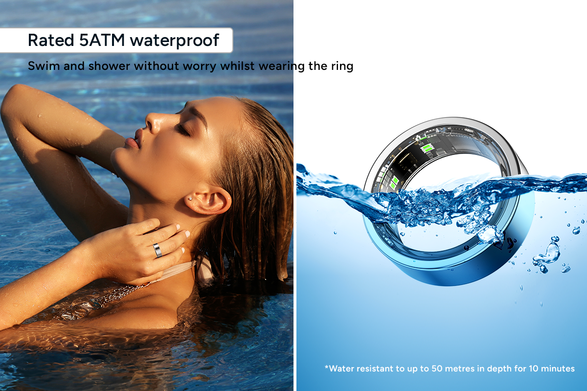 Kogan Aura Smart Ring (Silver, Size 11)