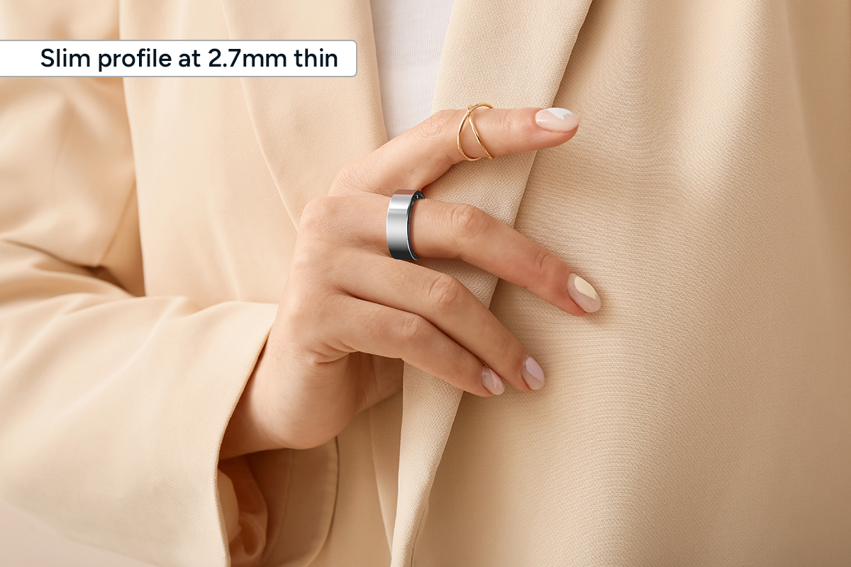 Kogan Aura Smart Ring (Silver; Size 7)