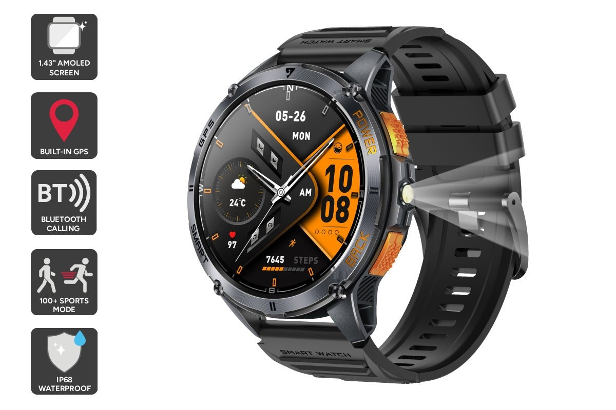 Kogan Active Tactical GPS Smart Sport Watch (Graphite)