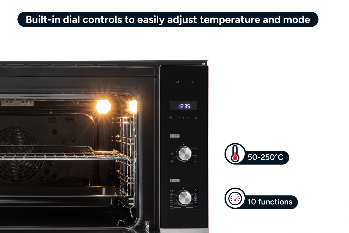 Kogan 90cm Electric Built-in Oven with Digital Timer (10 Functions)