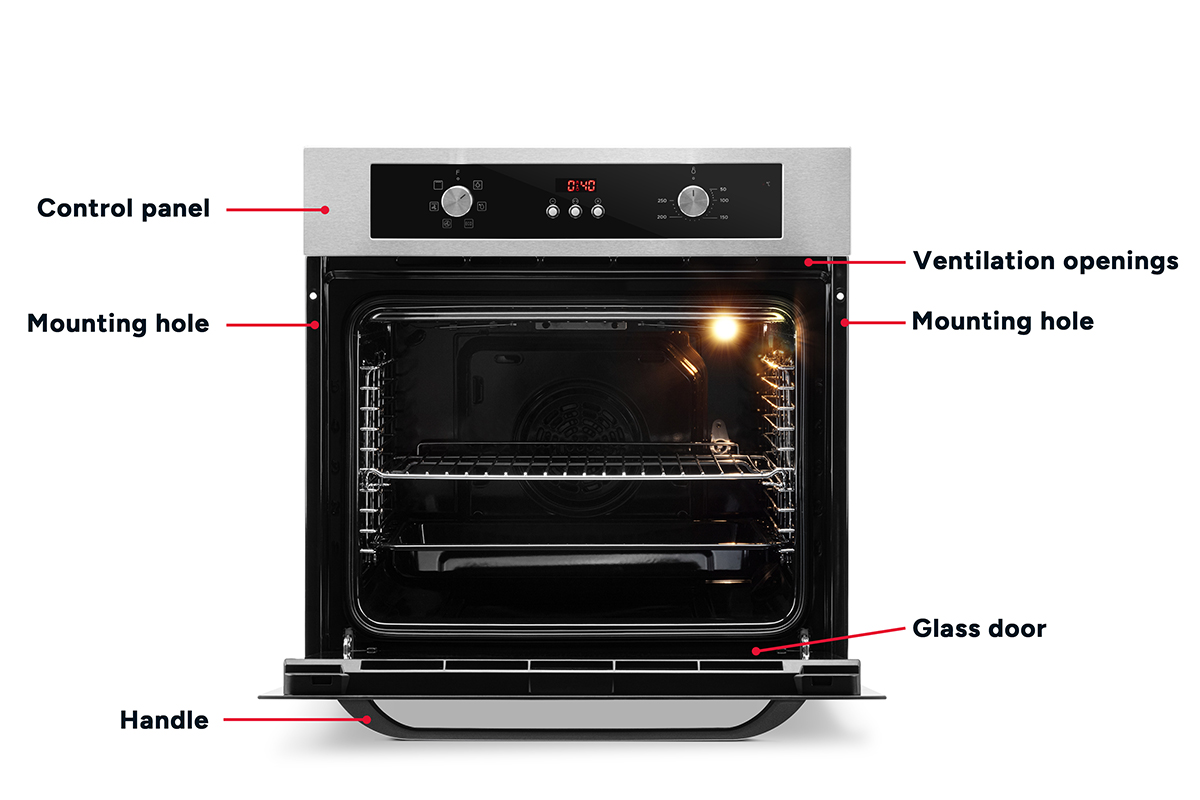 Kogan 60cm Electric Built-in Oven with Digital Timer - 5 Functions - SuperSaverAU - view 3