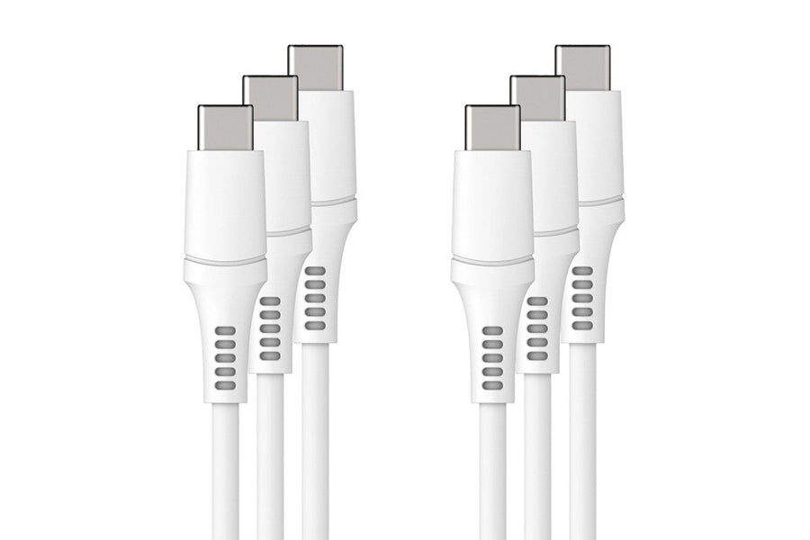 Kogan 100W PD Silicone USB-C Charge Cable  - 2m; 3 Pack)