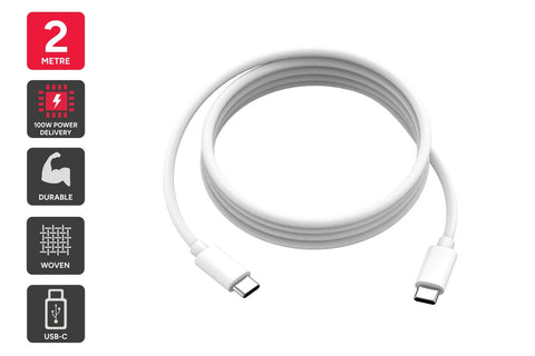 Kogan 100W PD Woven USB-C Charging Cable - 2m - SuperSaverAU - view 1