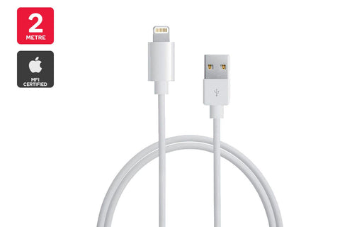 Apple MFI Certified Black Lightning to USB Cable 2m  1 Pack - SuperSaverAU - view 1