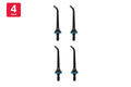 Kogan Cordless Advanced Water Flosser & Replacement Tips Black, 4 Pack - SuperSaverAU - view 1