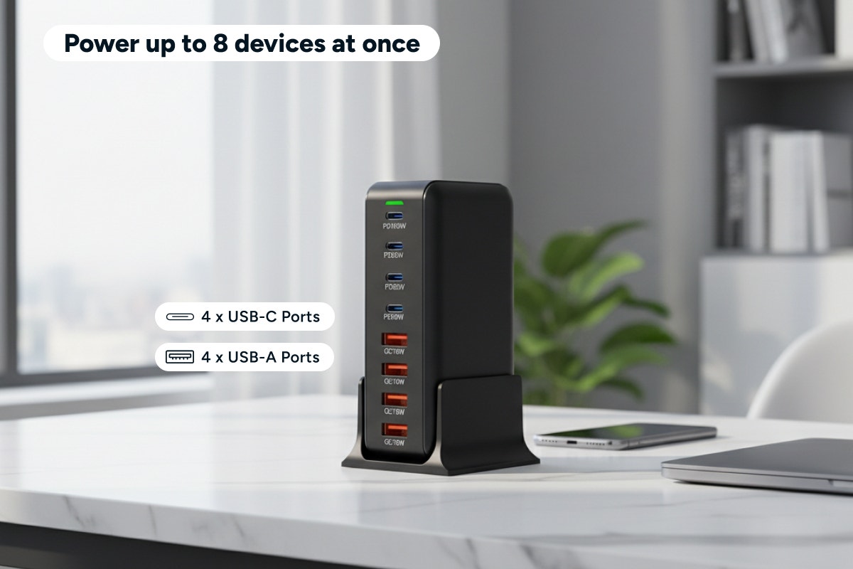 Kogan 210W 8-Port GaN PD Super Fast Charging Station