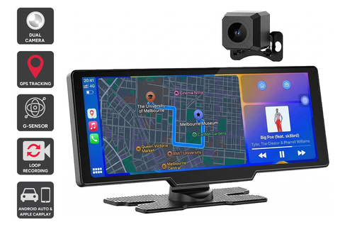 Kogan 4K Front and Rear Dash Cam with 10.26" Carplay Display