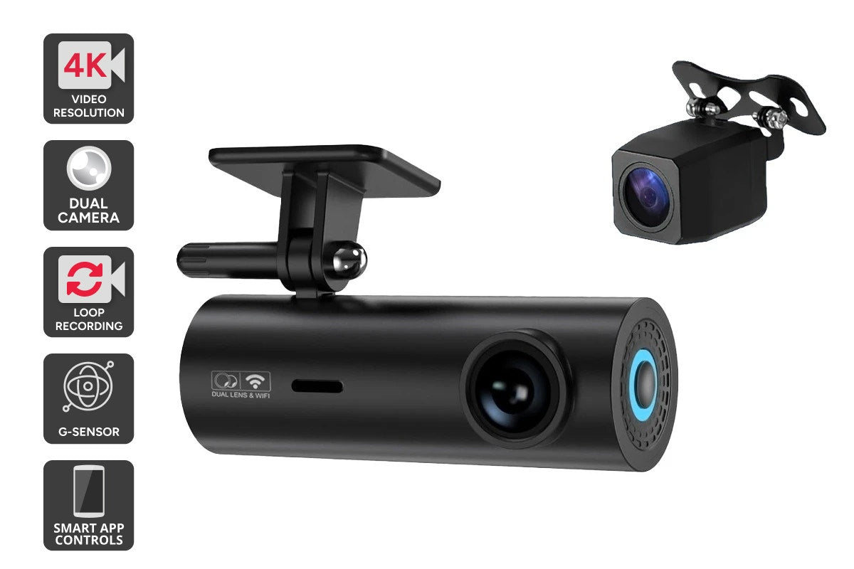 Kogan 4K Hidden Dual Channel Car Dash Camera - Front and Rear (SG2C-100)