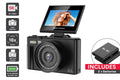 Kogan 5K 75MP Digital Vlogging Camera with Flip Screen (Dual Battery Bundle)