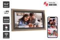 Kogan 15.6" Wi-Fi Digital Photo Frame with Frameo App (Brown)
