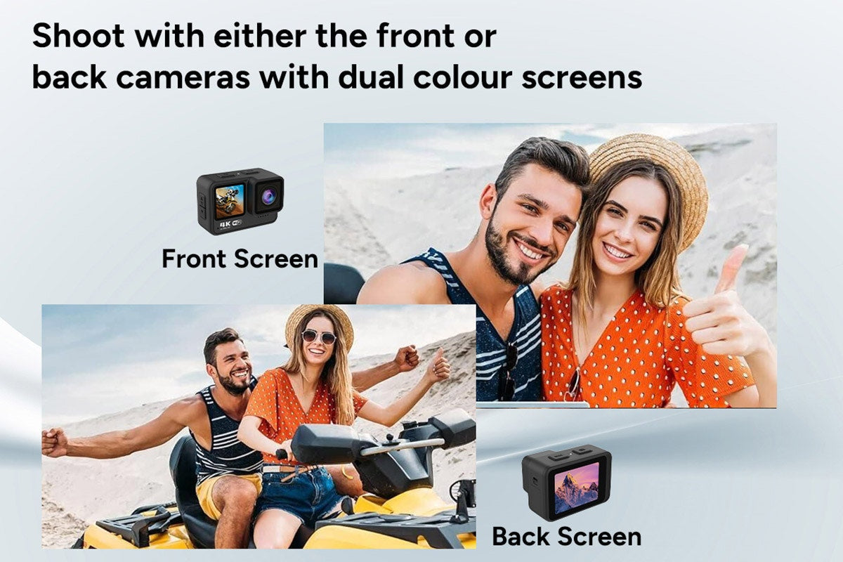 Kogan 4K Dual Touchscreen 21m Waterproof Action Camera