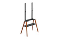 Kogan Danish Studio TV Stand with Storage Shelf for 43" - 65" TVs (Matte Black & Walnut)